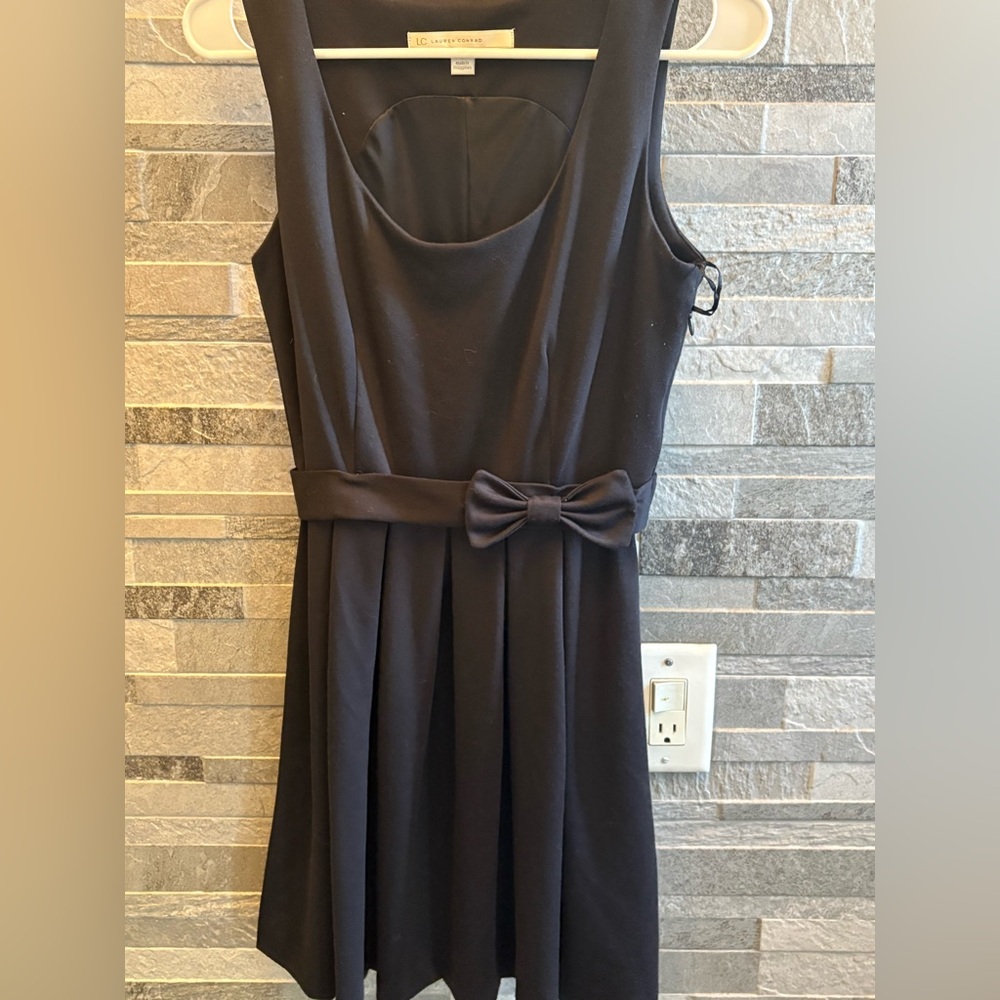 LC Lauren Conrad Black Mini Dress with Bow